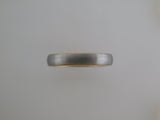 4mm BRUSHED Silver* Tungsten Carbide Unisex Band with Yellow Gold* Interior
