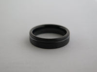 6mm BRUSHED Black Tungsten Carbide Unisex Band With Stripe