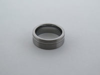 8mm BRUSHED Silver* Tungsten Carbide Unisex Band With Stripe