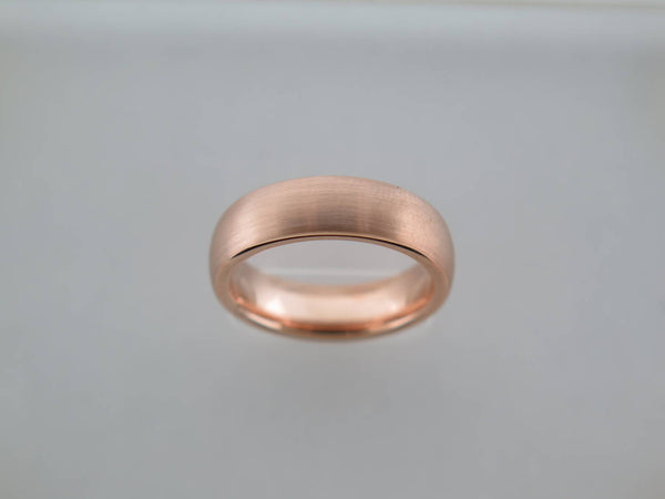 6mm BRUSHED Rose Gold* Tungsten Carbide Unisex Band