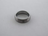 6mm BRUSHED Silver* Tungsten Carbide Unisex Band with CZ Stone